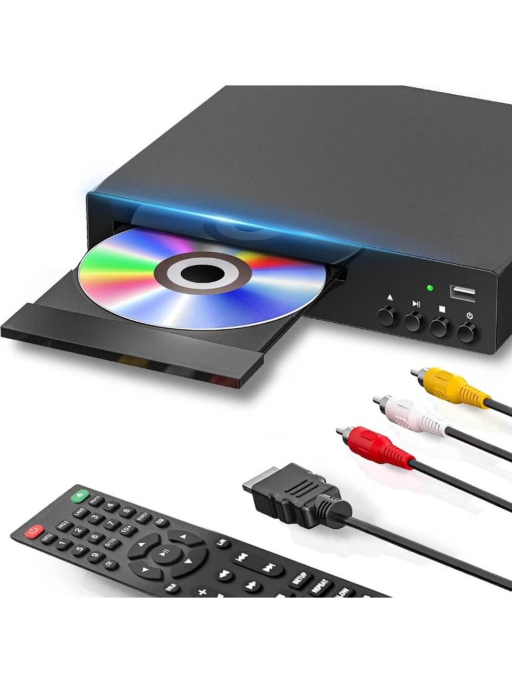Region-Free DVD Player for Smart TV, 1080P HD, HDMI, USB & CD Playback